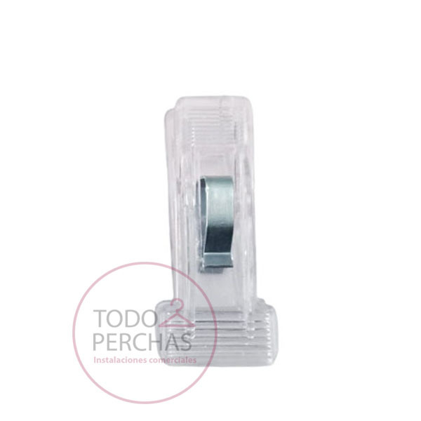 50 Broches Para Perchas Acrilico o Plastico Blanco
