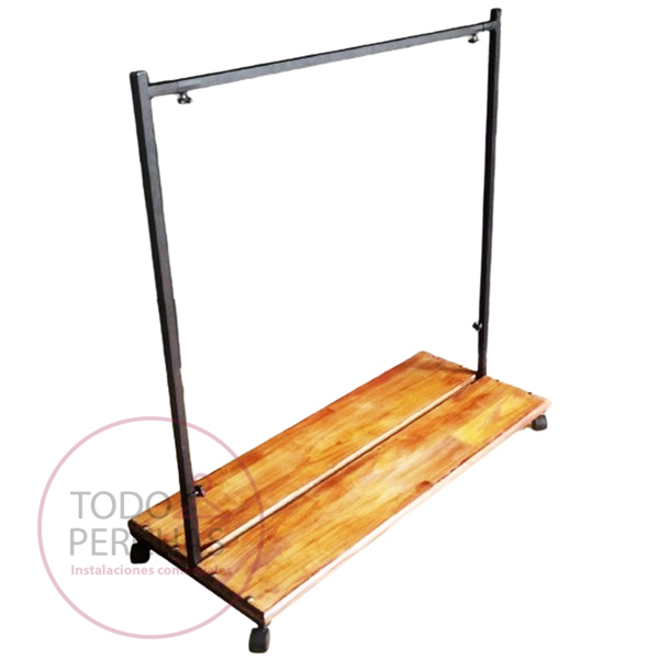 Percheros de pared de madera y hierro hotsell