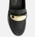 MOCASSIM PRETO COURO METAL BOLD SILVA BRAZ - Bella e Fashion