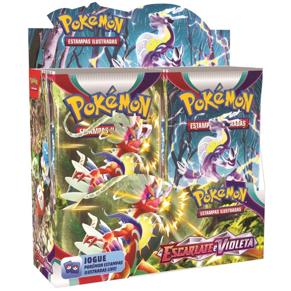 Booster Box 36 Pacotes Escarlate e Violeta COPAG Original Cartas