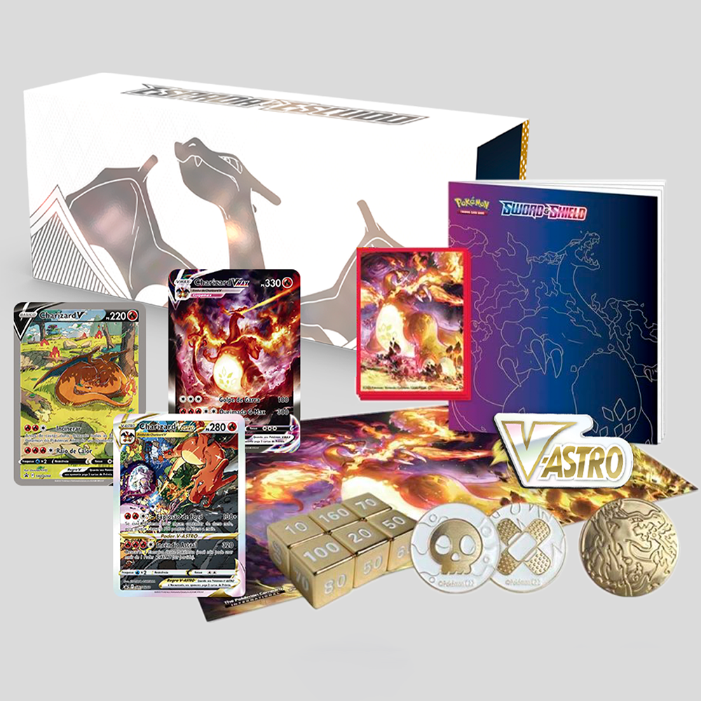 POKEMON LATA DESTINOS OCULTOS CHARIZARD GX PT-BR COPAG - Bragames