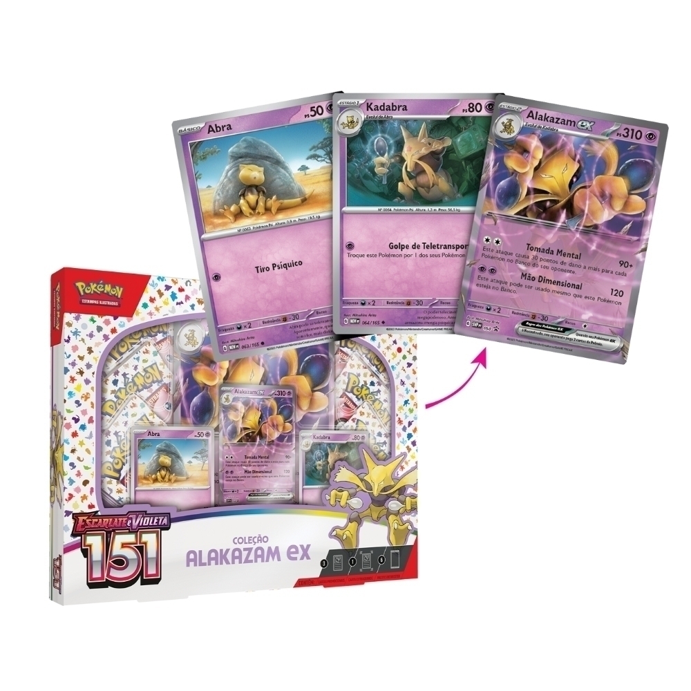 Box Pokemon Coleção Alakazam V - Copag