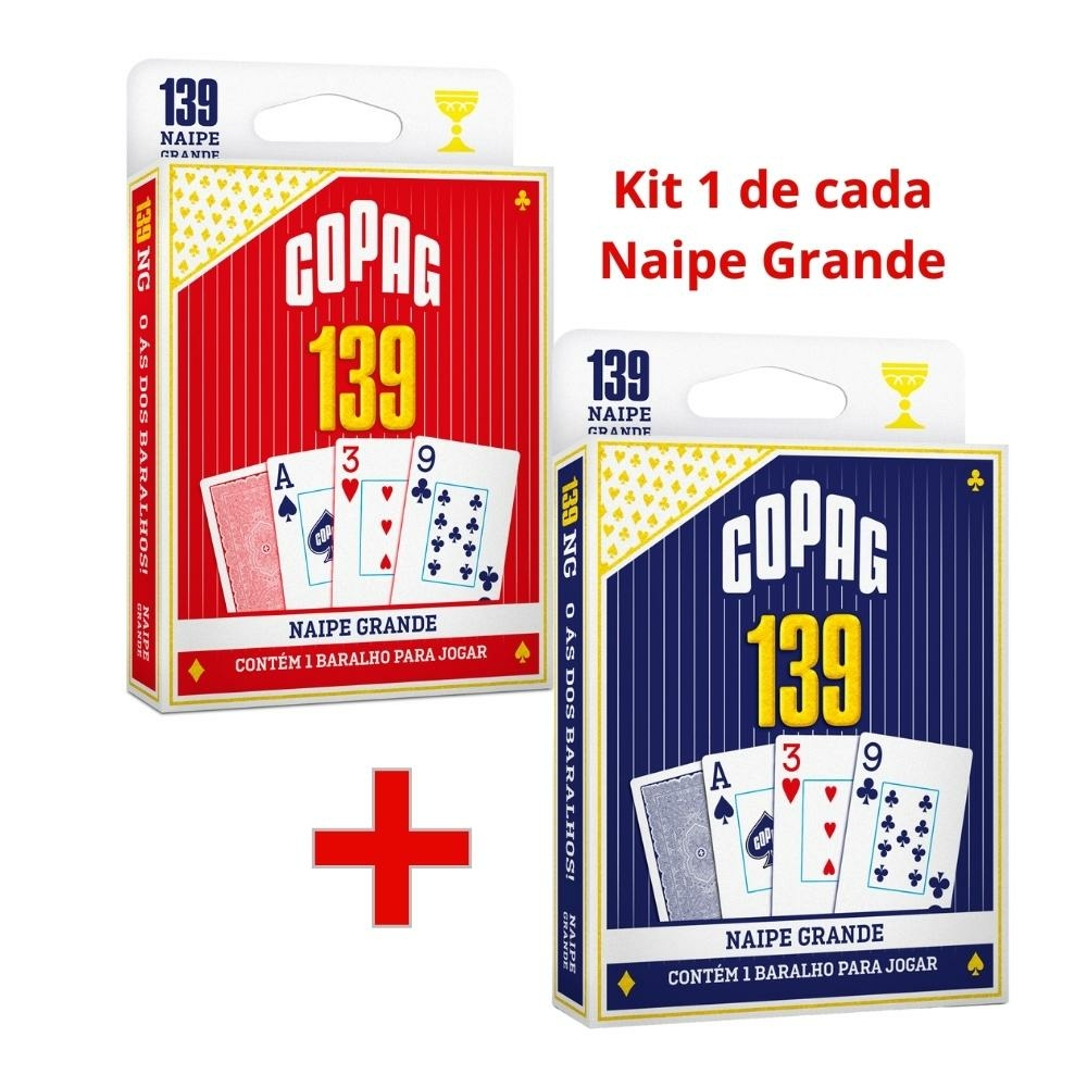 Kit 2 Jogo Baralho Profissional Copag 139 Original 55 Cartas