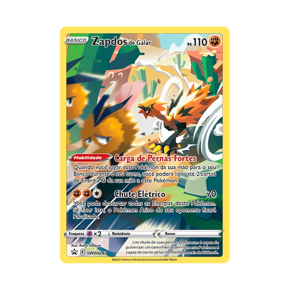 Kit Carta Pokémon Lendários Articuno Zapdos Moltres De Galar