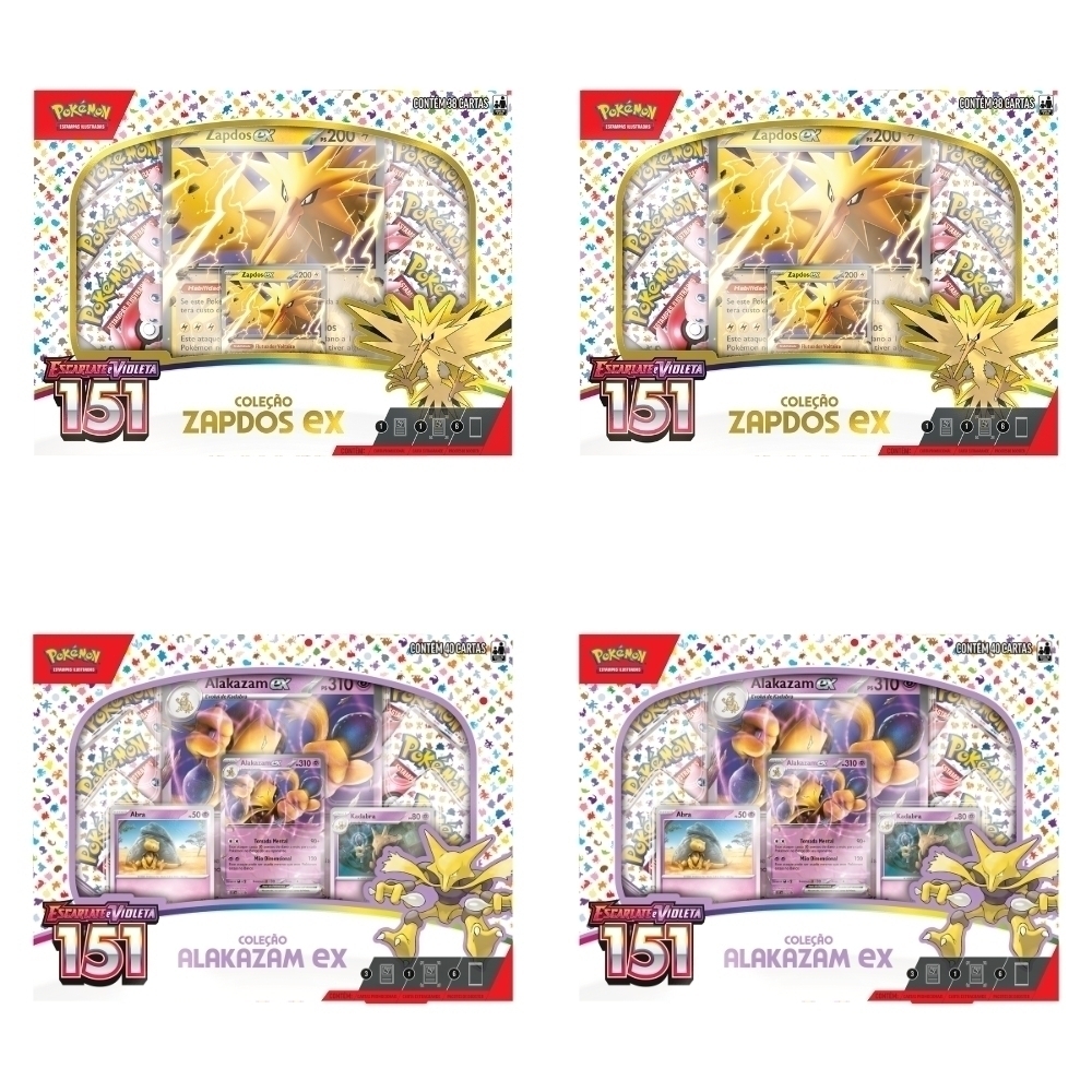 Cartas Pokemon Escarlate E Violeta 151 Box Alakazam Ex Copag
