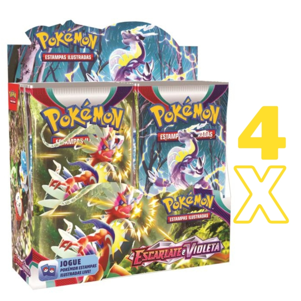 Kit 3 Latas Pokémon Realeza Absoluta COPAG Original 15 Booster Carta TCG