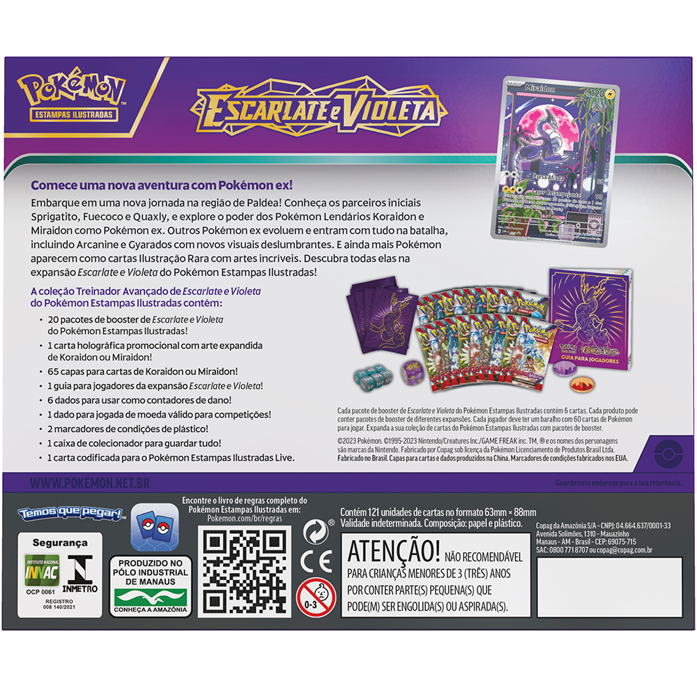 Carta Pokémon Miraidon E Koraidon Escarlate E Violeta