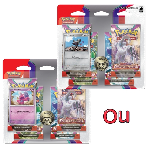 Cartas Pokémon Blister Triplo Escarlate e Violeta Spidops - GZT Store