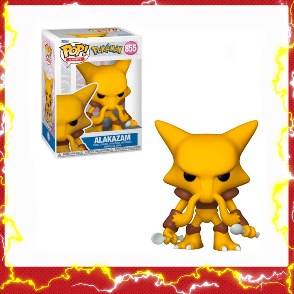 BONECO DE VINIL FUNKO POP COLECIONAVEL POP POKEMON ALAKAZAM 855 - Cellshop  Duty Free