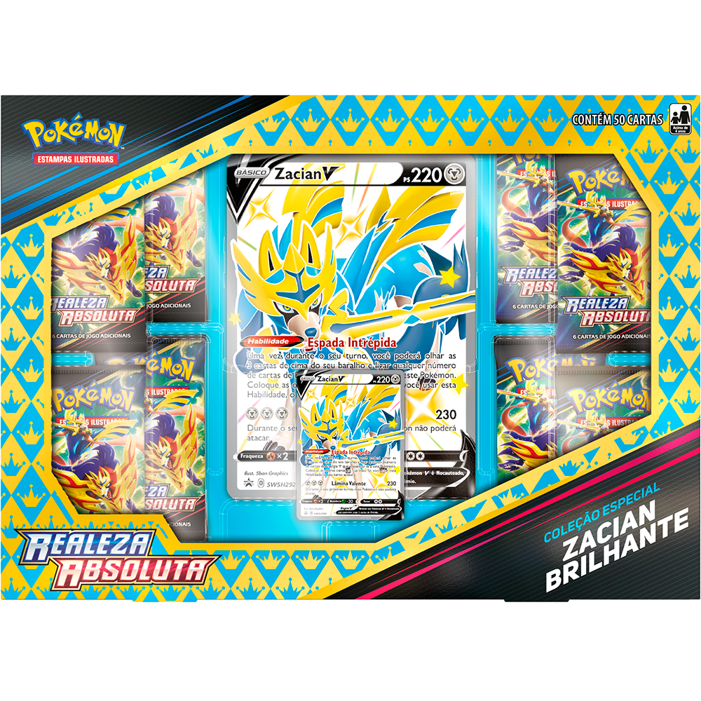 Carta Pokemon Zamazenta V Lendário Original Novo