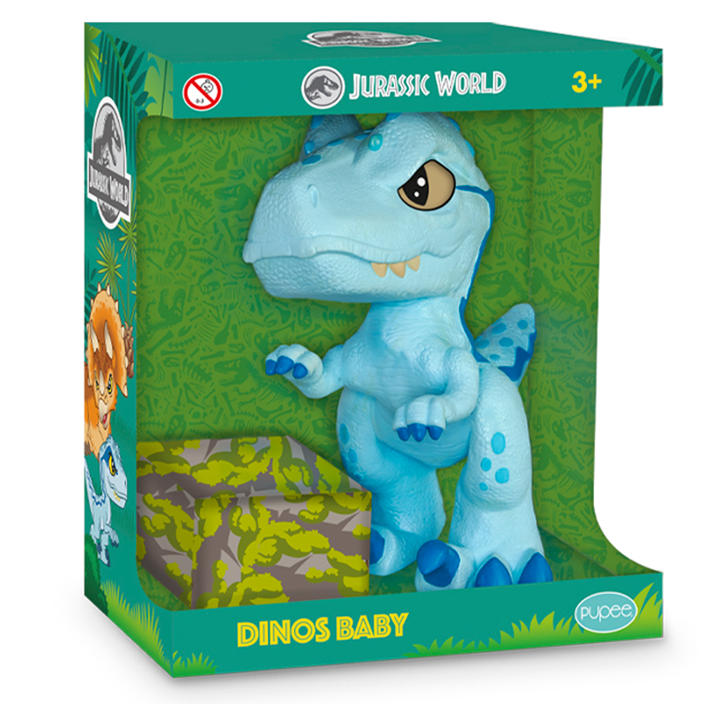 Kit 3 Mini Bonecos Articulados 12cm Baby Dinossauro Jurassic World  Universal Dino T-Rex Verde Laranja Preto Pupee