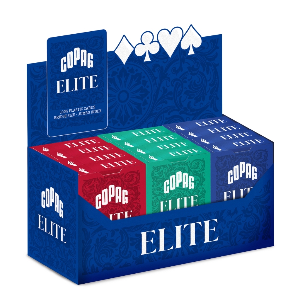 BARALHO ELITE SINGLE DECK COPAG 100% PLÁSTICO 55 CARTAS PARA JOGAR  PROFISSIONAL E AMADOR NAIPE GRANDE ORIGINAL