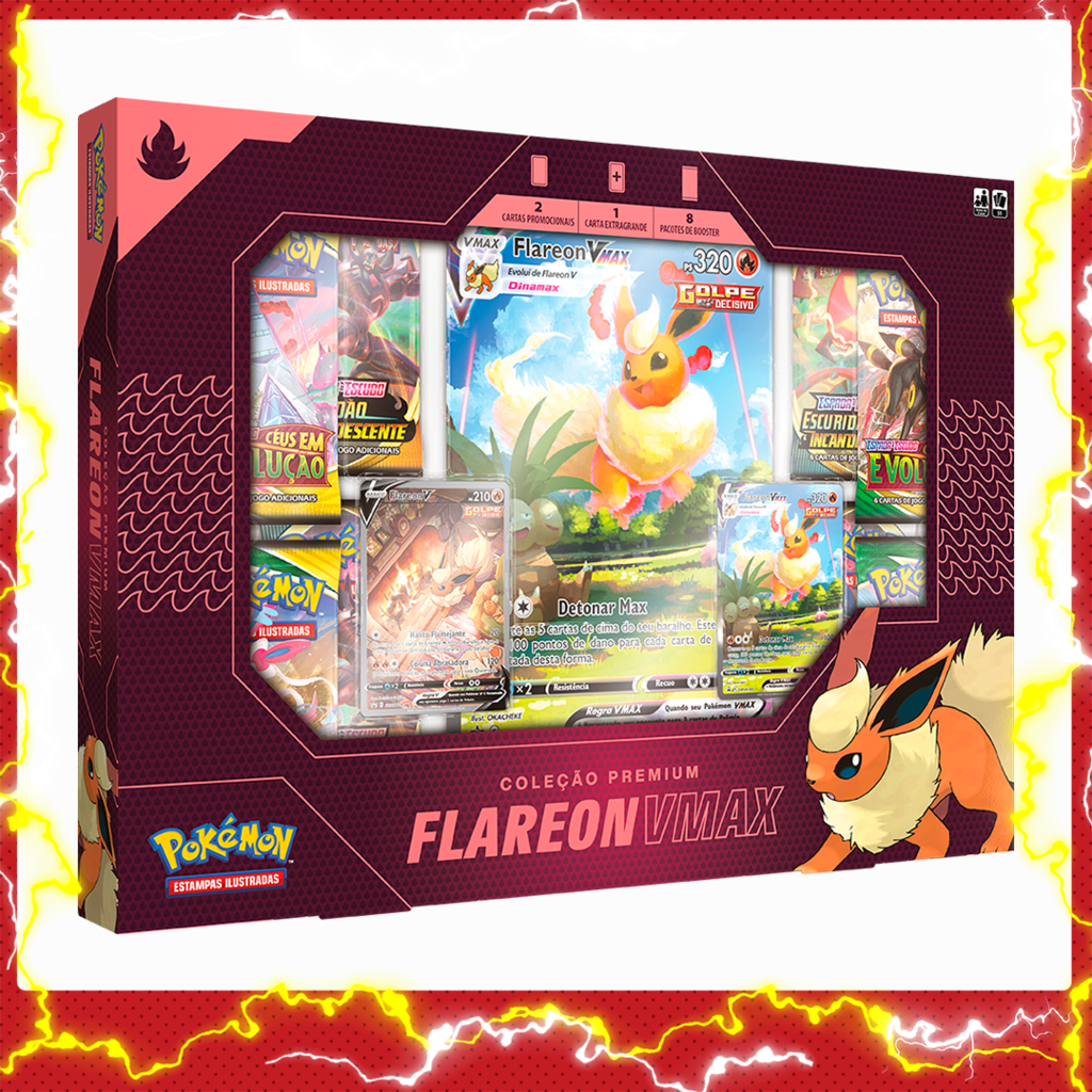 Linha Pokémon Latas Evoluçao Eevee Flareon - Copag