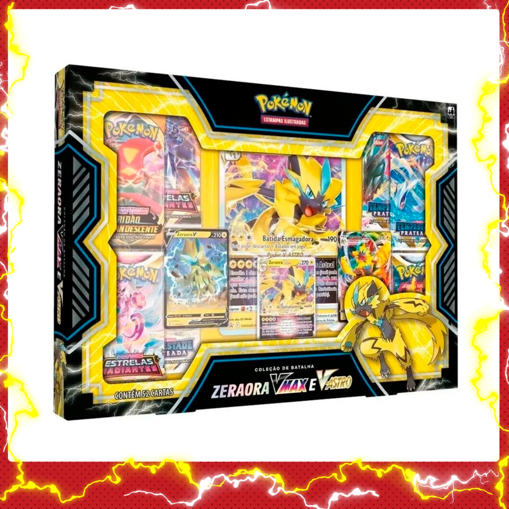 Box Pokémon Zeraora VMax e VAstro Original Lacrada Nova