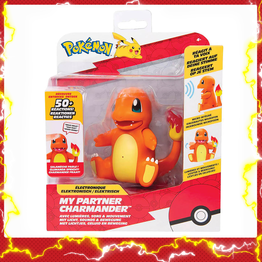 Boneco Pokémon Eletrônico Charmander com Som e Luzes