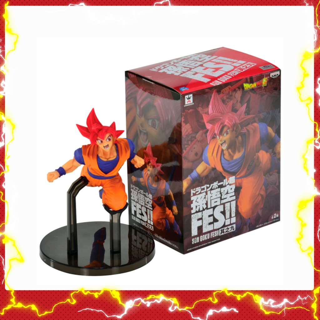 Goku Super Sayajin Deus Vermelho Dragon Ball Z Blocos Boneco