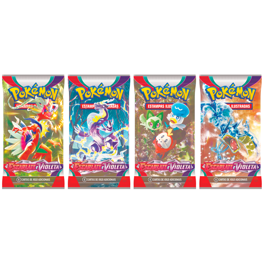 Blister Unitário Escarlate e Violeta COPAG Original Pacote 6 Cartas Pokémon  TCG Booster