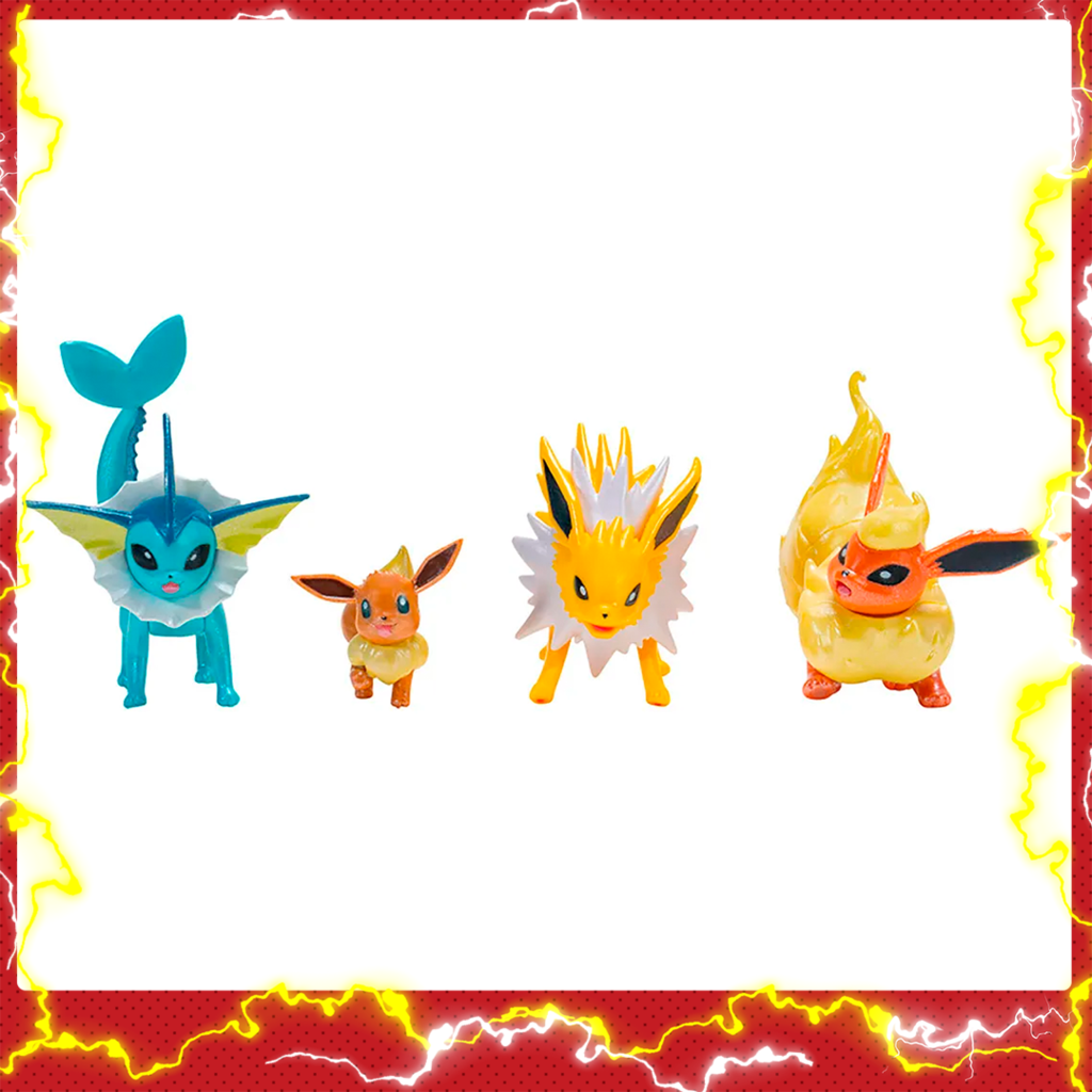 Kit 8 Bonecos Batalha Pokémon - Pikachu, Eevee, Sneasel, Wooloo, Yamper,  Sirfetch'd, Ponyta de Galar e