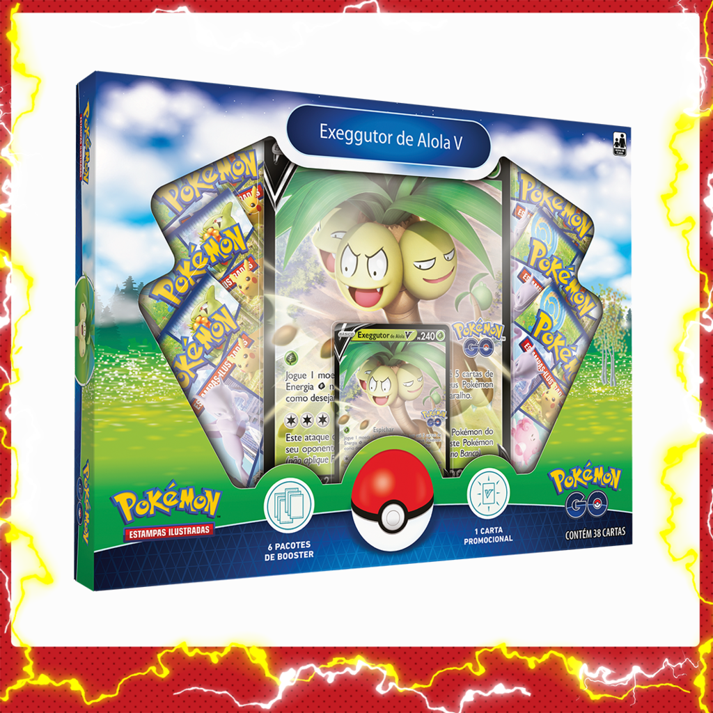 Pokémon Go Box de Coleção TCG Exeggutor de Alola V - Copag - Deck