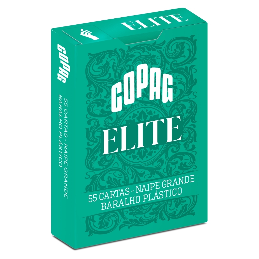 BARALHO ELITE SINGLE DECK COPAG 100% PLÁSTICO 55 CARTAS PARA JOGAR  PROFISSIONAL E AMADOR NAIPE GRANDE ORIGINAL