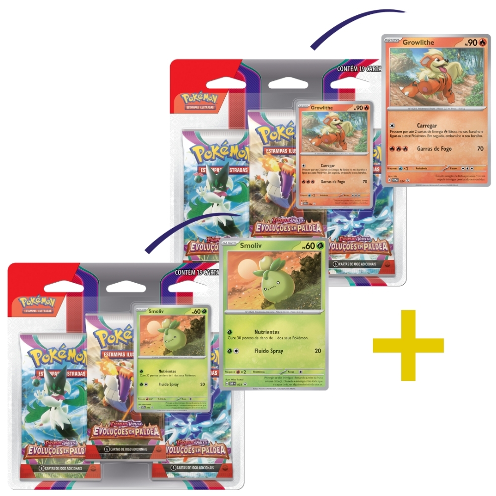 Kit: Pokemon Lata - Evoluções de Eevee 3 Unidades - COPAG - Deck