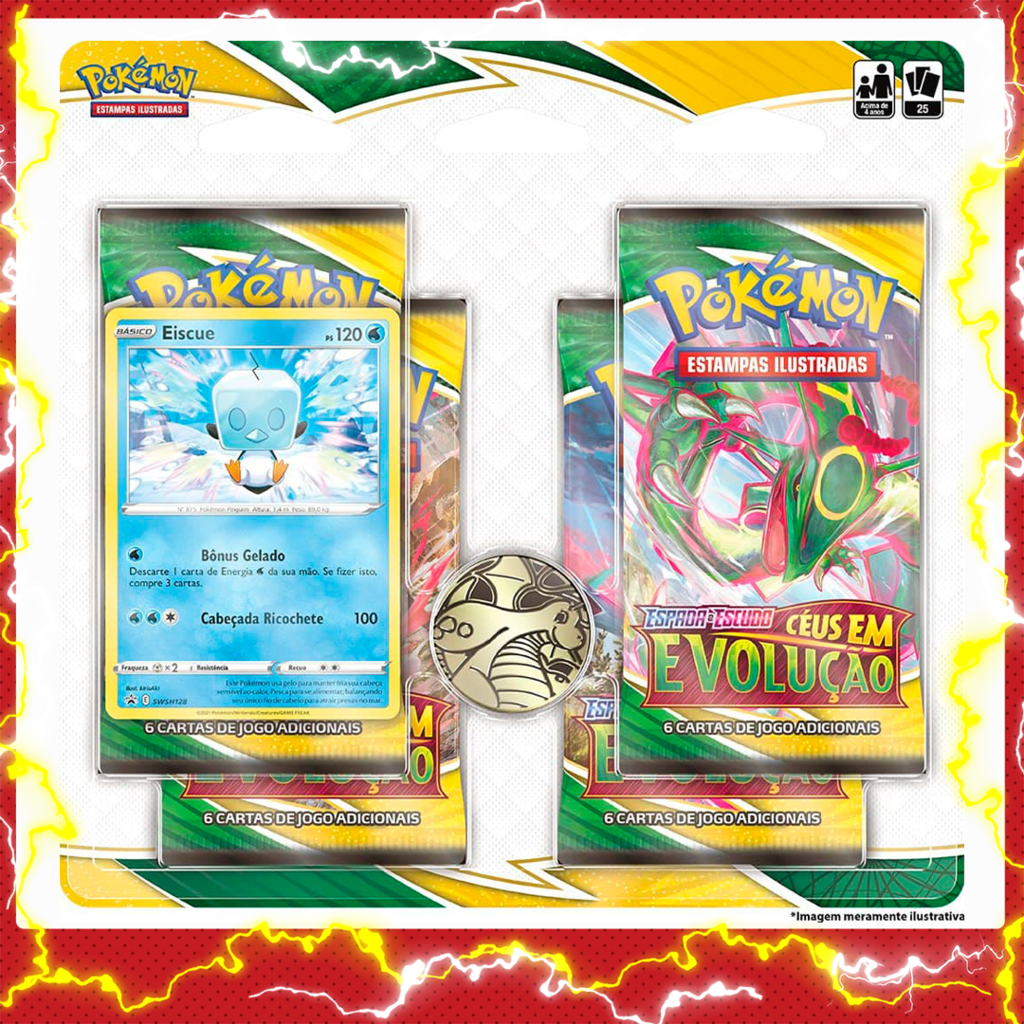 Pokemon EE11 Espada e Escudo 11 Origem Perdida Blister Quadruplo - Solo  Sagrado Cards