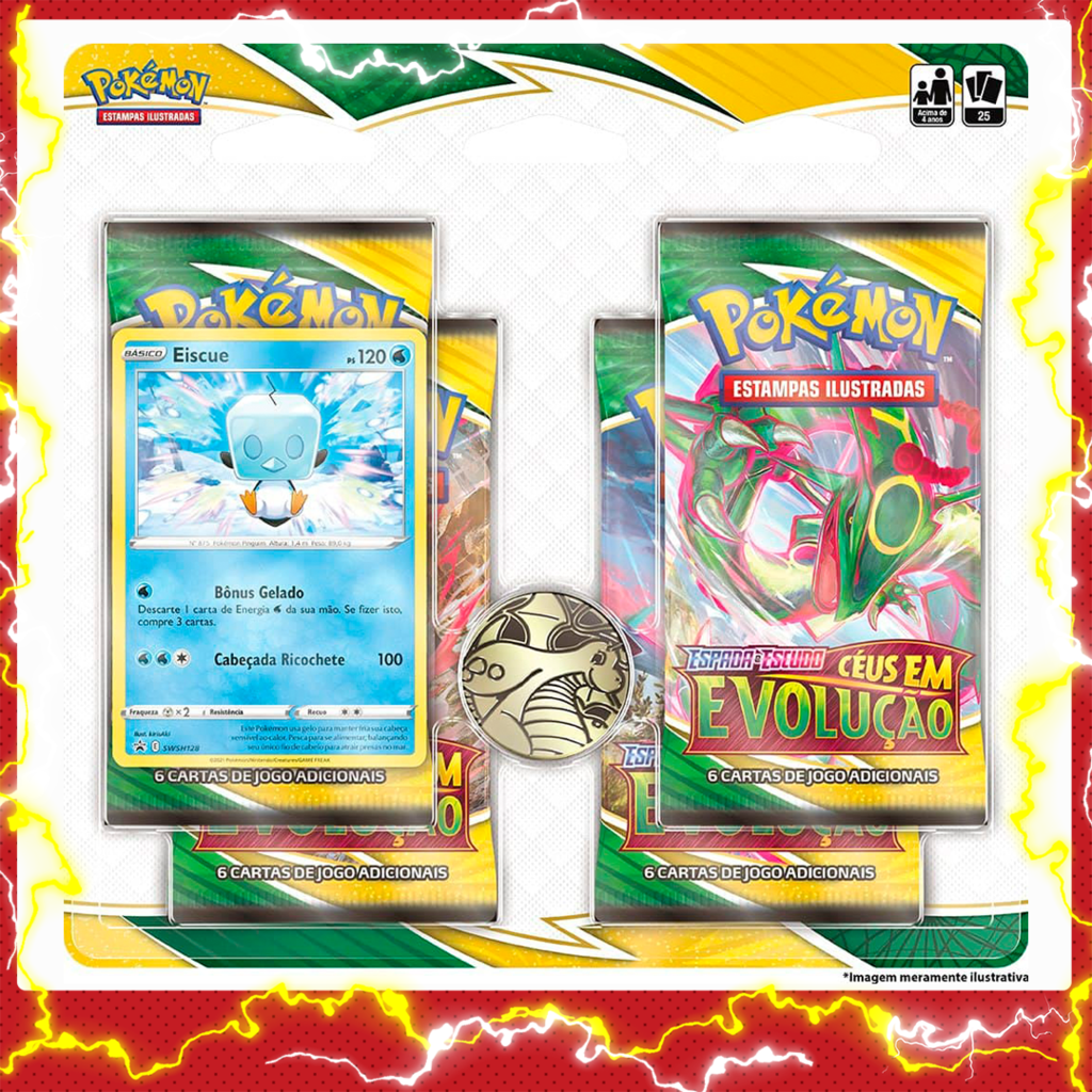 Kit 96 Energia basica - 12 de cada tipo e uma especial pokémon tcg oficial  copag