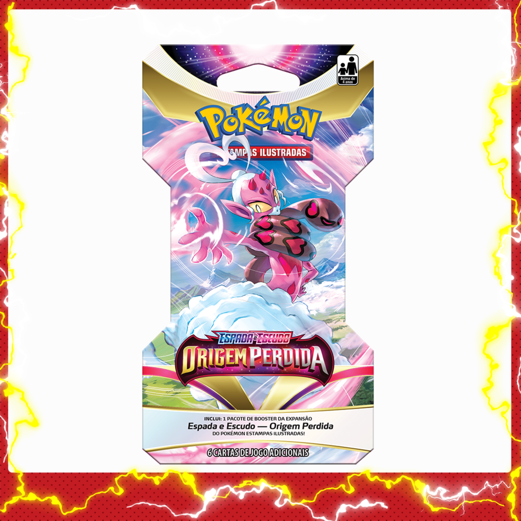 Kit de Cartas Pokemon Blister Triplo Origem Perdida 3 Pacotes + 1