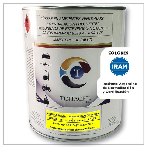 Pintura Bicapa Normas IRAM 05-1-080 x 3.6 litros