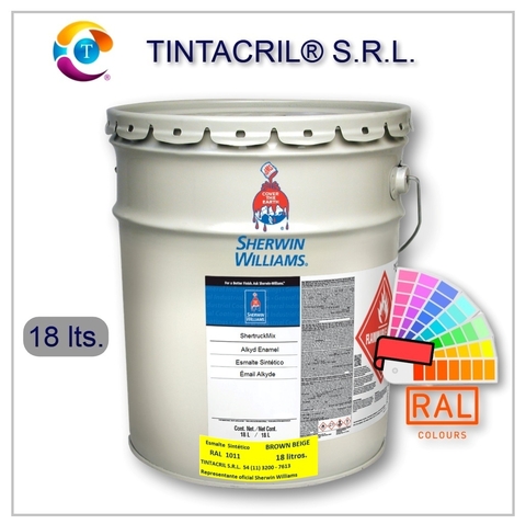 Pintura Sintética RAL 1011 x 18 lts. BEIGE MARRON