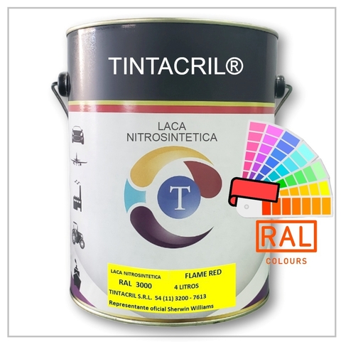 Laca Nitro RAL 3000 x 4 lts. ROJO VIVO