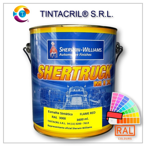 Pintura Sintética RAL 3000 x 3.6 lts. ROJO VIVO