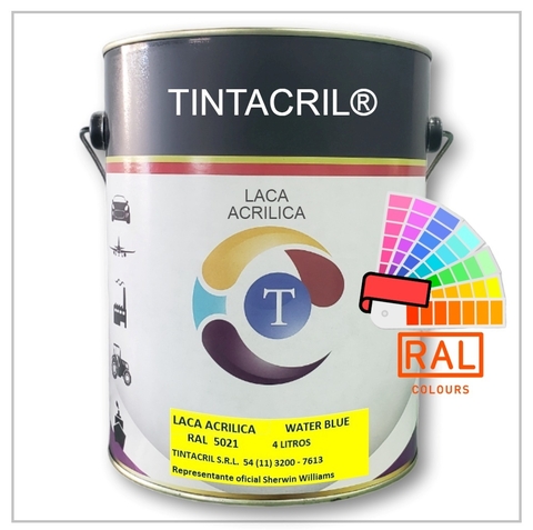 Laca Acrílica RAL 5021 x 4 lts. AZUL AGUA