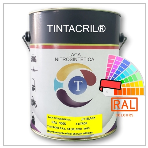 Laca Nitro RAL 9005 x 4 lts. NEGRO INTENSO