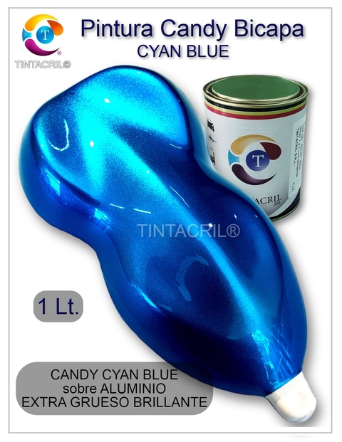 Pintura Bicapa Candy Azul Claro x 1 lt