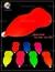 fluorecente pintura bicapa rojo