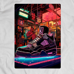 T-Shirt AJ's Futuristic Anime Cards AJ4 Black - SNEAKERSHIRTS