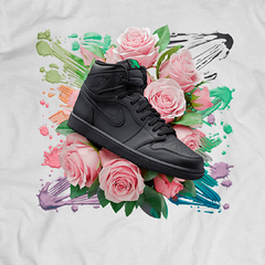 T-Shirt OVERSIZED AJs BLACK & ROSE AJ1 - SNEAKERSHIRTS