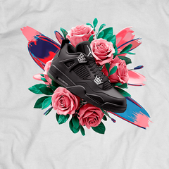 T-Shirt OVERSIZED AJs BLACK & ROSE AJ4 - SNEAKERSHIRTS