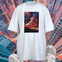 T-Shirt OVERSIZED AJ's Futuristic Anime Cards AJ1 Orange na internet