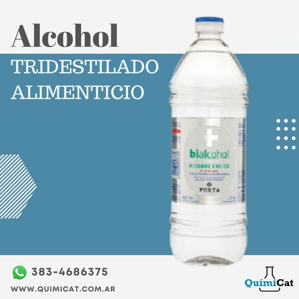 ALCOHOL DE CEREAL ALIMENTICIO PORTA (TRIDEST.) X L (maximo 3 L x compra)