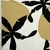 Lino Estampado Con Spandex Beige Con Hojas Negras - comprar online