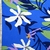Rayon Viscosa Estampada Centro Azul -flor Blanca Guardas - comprar online