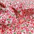 Microfibra Estampada Natural Flor Roja Rosa