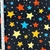 Micropolar Estampado Negro Estrella Naranja-amarillo-cel - comprar online