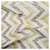 Lona Estampada Zag Zag Beige Mostaza Degastado