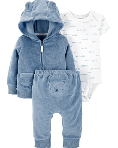 Carter´s - Set 3 piezas body, cardigan y pantalon "OSO"