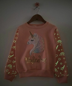 SHI - Buzo Unicornio Brilla en la oscuridad - gris - comprar online