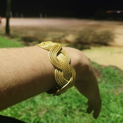 Bracelete Capim Dourado 30mm . Código P8.