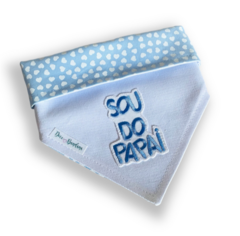 Bandana Sou do Papai azul para pet